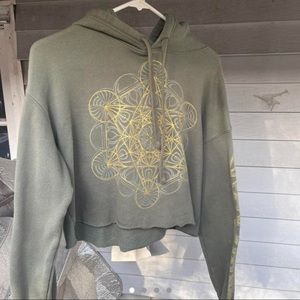 Uriah clear light m cropped metatrons cube hoodie